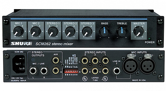 Микрофонный стерео микшер Shure SCM262E